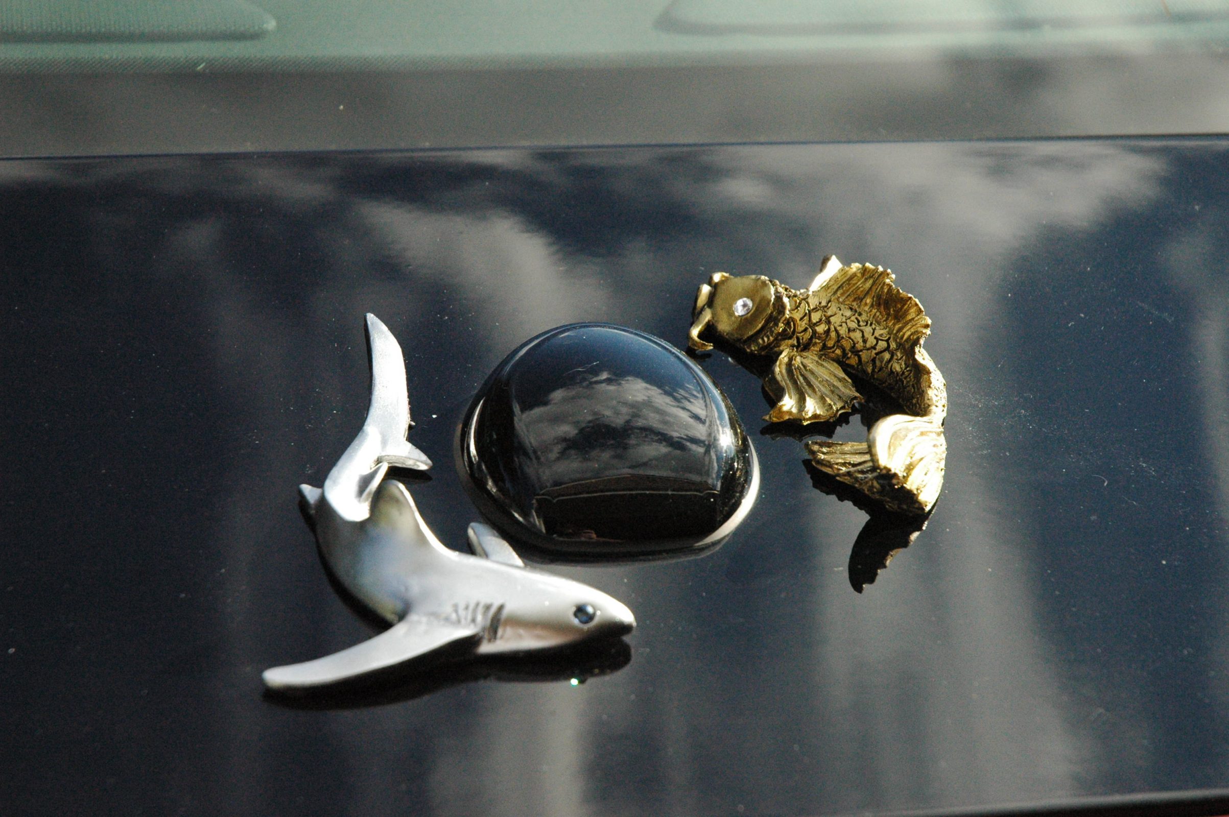 Shark and Koi fish car accessory made by car jewel