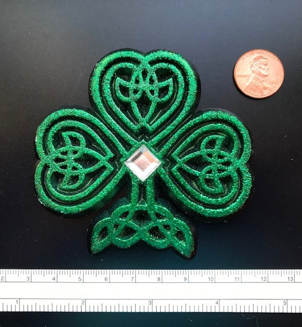 kelly celtic clover with crystal